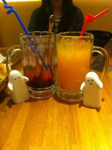 Cranberry soda + Mango juice