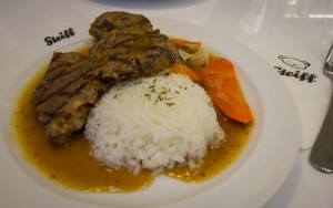 Grilled pork chop with rice